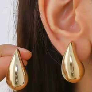 NEW Women Fashion Gold Big Drop Earrings
